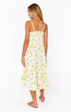 Summer Fling Midi Dress ~ Limoncello Embroidery(XS)
