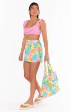 Carry All Tote ~ Beachy Floral Terry(OS)