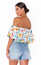 Maria Top ~ Italian Picnic Linen(XS)