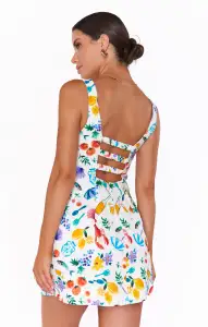 Steph Mini Dress ~ Italian Picnic Linen(XXS)