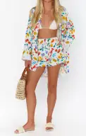 Hendrix Dolphin Shorts ~ Italian Picnic Linen