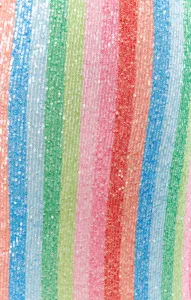 Sunlight Midi Skirt ~ Bright Stripe Sequins(XS)