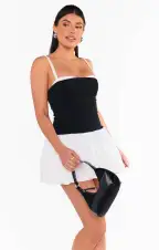 Tiffany Skort Dress ~ Black and White(XS)