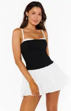 Tiffany Skort Dress ~ Black and White(XS)
