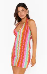 Kate Halter Mini Dress ~ Cabo Groovy Knit(XS)