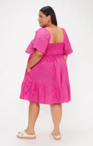 Erin Mini Dress ~ Pink Shells Poplin(XS)