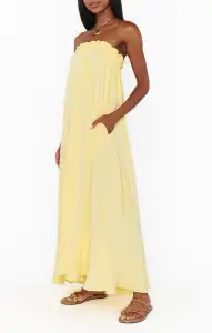 Around The World Maxi Dress ~ Yellow Gauze(XS)