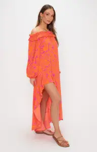 Bobbi Maxi Dress ~ Fuchsia Shells Pebble(XS)