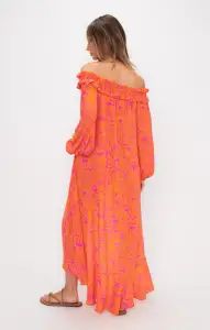 Bobbi Maxi Dress ~ Fuchsia Shells Pebble(XS)