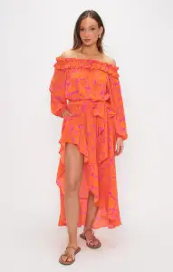 Bobbi Maxi Dress ~ Fuchsia Shells Pebble(XS)