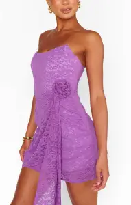 Shelby Mini Dress ~ Purple Lovely Lace(XS)