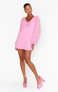Rosetta Mini Dress ~ Pink Lovely Lace(XS)