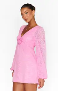 Rosetta Mini Dress ~ Pink Lovely Lace(XS)