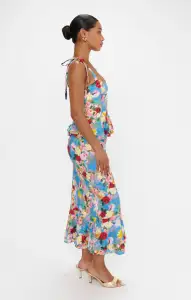 Pauline Peplum Dress ~ Blissful Garden Gala(XS)