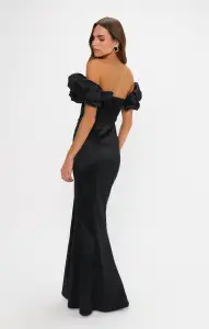 Major Drama Maxi Dress ~ Black Taffeta(XS)