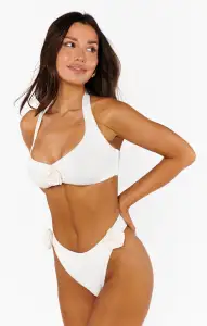 Malta Bottom ~ Ivory Scrunch with Rosettes(XS)