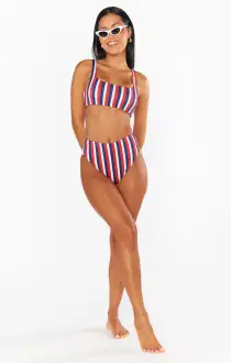 Sail Bottom ~ Americana Stripe Micro Rib(XS)