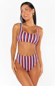 Sail Bottom ~ Americana Stripe Micro Rib(XS)