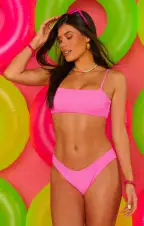 Wave Bottom ~ Ultra Pink Scrunch(XS)