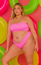 Wave Bottom ~ Ultra Pink Scrunch(XS)