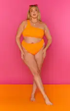 Del Rey Bottom ~ Bright Orange Scrunch(XS)