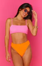 Del Rey Bottom ~ Bright Orange Scrunch(XS)