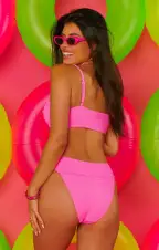Del Rey Bottom ~ Ultra Pink Scrunch(XS)