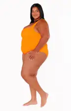 The Scrunch One Piece ~ Bright Orange Scrunch(XS)
