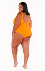 The Scrunch One Piece ~ Bright Orange Scrunch(XS)