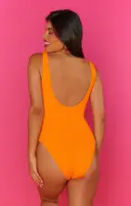 The Scrunch One Piece ~ Bright Orange Scrunch(XS)