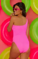 Anchor One Piece ~ Ultra Pink Scrunch(XS)
