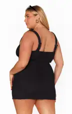 Mary Mini Skirt ~ Black Scrunch(XS)