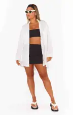 Mary Mini Skirt ~ Black Scrunch(XS)