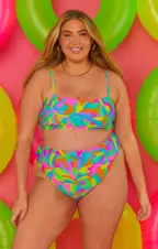 Sail Bottom ~ Neon Tropics Contour Scrunch(XS)