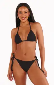 Triangle Top ~ Black Scrunch(XS)