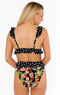 Carolina Ruffle Top ~ Tropical Sangria Multi(XS)