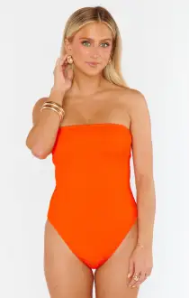 The Tube One Piece ~ Blood Orange Scrunch(XS)