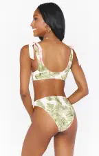Marina Tie Top ~ Reversible Majestic Palm(XS)