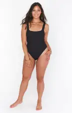 The Scrunch One Piece ~ Black Scrunch(XS)