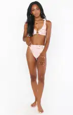 Marina Tie Top ~ Reversible Majestic Palm(XS)