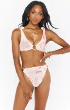 Marina Tie Top ~ Reversible Majestic Palm(XS)