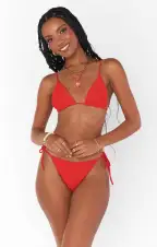 Tanning Top ~ Red Scrunch(XS)