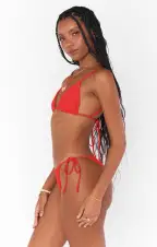 Tanning Top ~ Red Scrunch(XS)