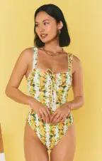 Lucia One Piece ~ Citrus in Georgia Rib(XS)