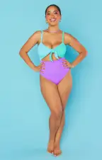 Riptide One Piece ~ Lavender Mojito Scrunch(XS)