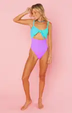 Riptide One Piece ~ Lavender Mojito Scrunch(XS)