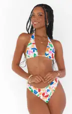 Cozumel High Side Bottom ~ Primary Paradise Scrunch(XS)