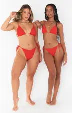 Tanning Top ~ Red Scrunch(XS)