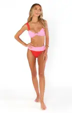 Del Rey Bottom ~ Bubblegum Colorblock Scrunch(XS)