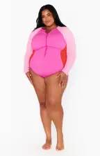 Surfside One Piece ~ Pink Pop Scrunch(XS)